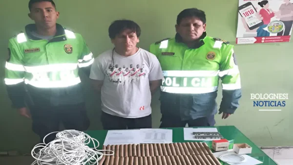 Policía de Pallasca captura a requisitoriado con explosivos en su poder