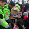 Policía de Pallasca llevó chocolatada y regalos a niños
