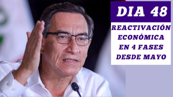 Vizcarra anuncia reanudación de actividades en 4 fases