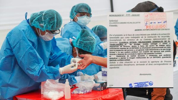 Chimbote: enfermera da positivo para COVID-19 y la despiden