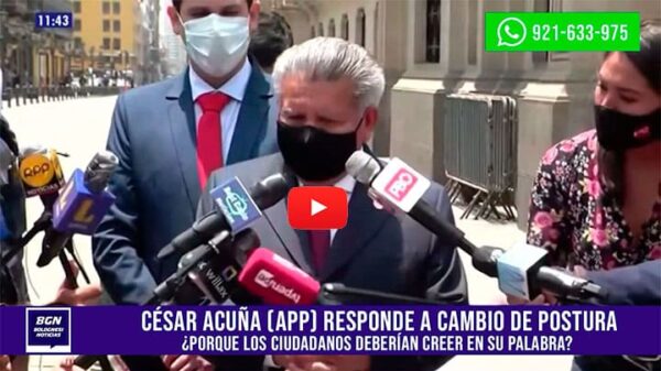 César Acuña no sabe cuantos integrantes tiene su bancada