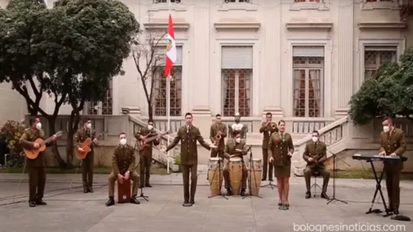 Orfeón Nacional de Carabineros de Chile rinde homenaje al Perú