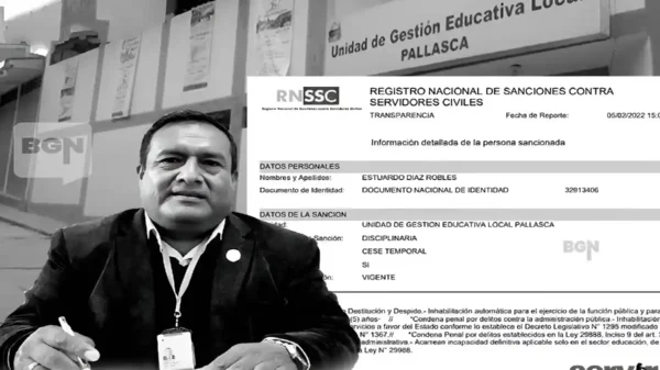 Estuardo Díaz Robles tras la confirmación de una sanción de 240 días impuesta por Servir por pagos indebidos.