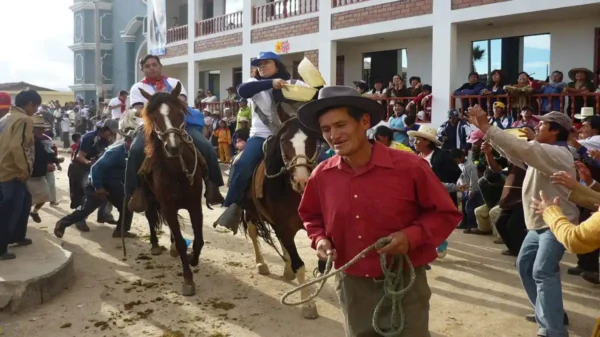 Pobladores participan en la festividad de San Antonio de Padua en los distritos de Bolognesi y Lacabamba, provincia de Pallasca.