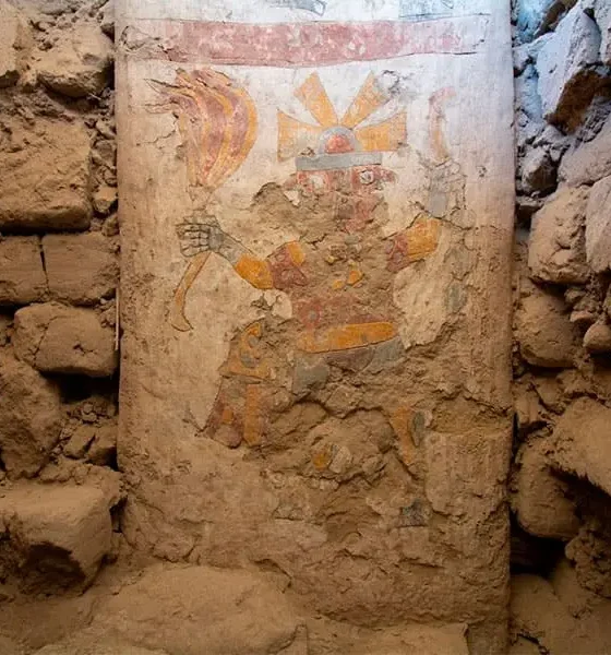 Murales mochicas hallados en Pañamarca Nepeña