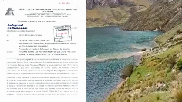 Glore Perú: denunciada por presunta contaminación de laguna «Pelagatos»