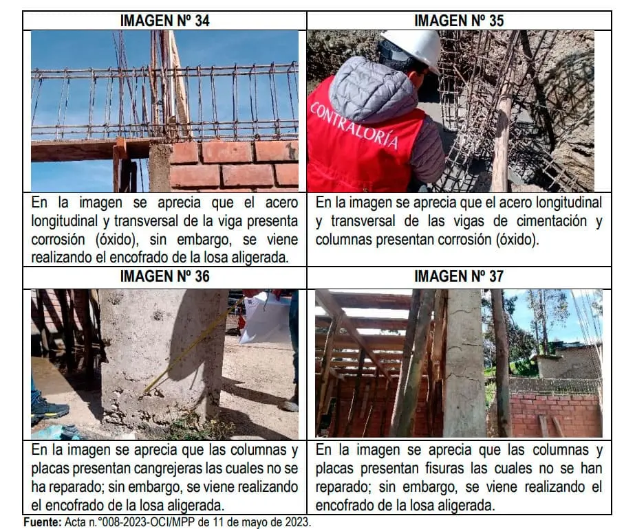 deficiencias en la construcción del terminal terrestre de Cabana, Pallasca