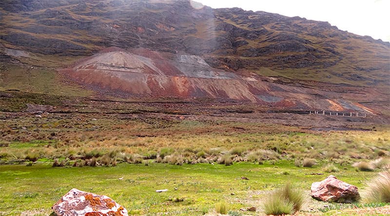 Exunidad minera «Pushaquilca» en el distrito de Pampas, Pallasca, Áncash
