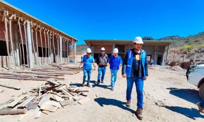 Nueva infraestructura de colegio de Huachaullo muestra avance significativo