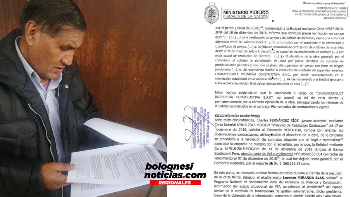 Solicitan prisión preventiva para exalcalde Lorenzo Miranda Blas