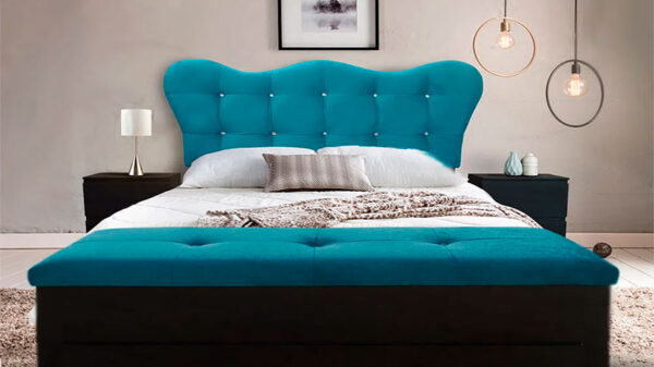 Cama moderna ideal para dormitorio.