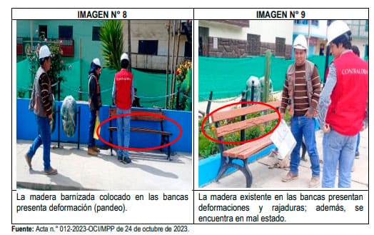 Irregularidades detectadas en el mejoramiento de la plaza de Armas de Cabana, Pallasca