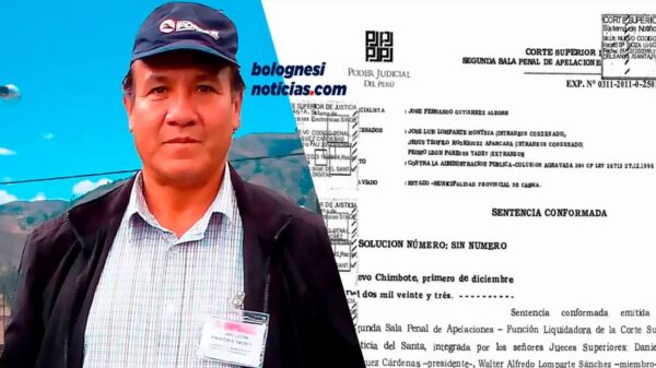 Pallasca: dictan 4 años de prisión efectiva al alcalde de Huandoval