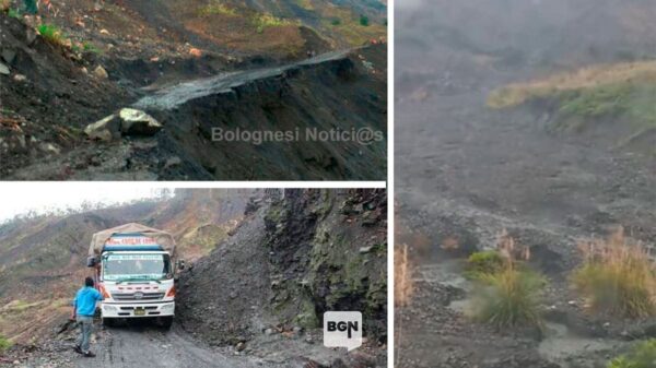Vías interrumpidas en Barro Negro Pallasca