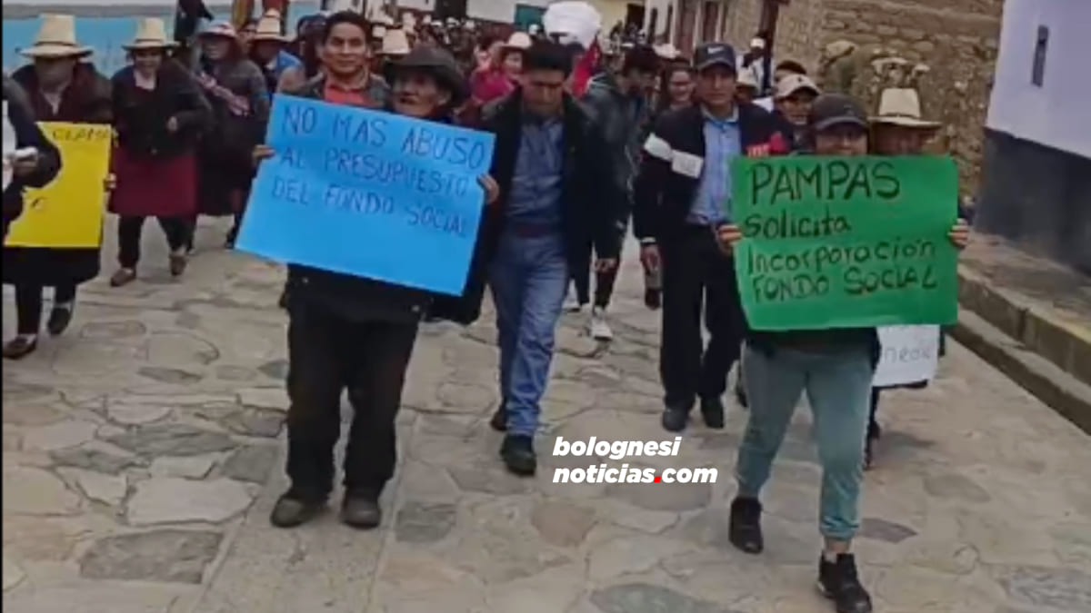 Comuneros de Pampas exigen incorporación al Fosmag