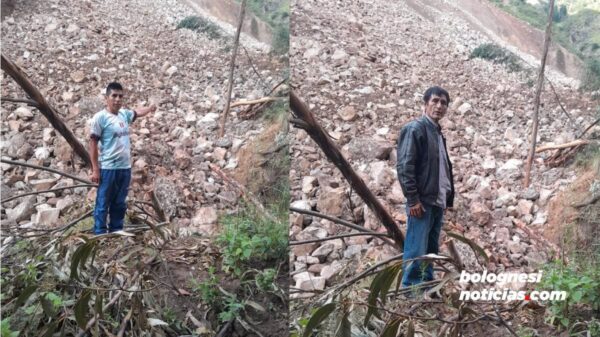 Pallasca: derrumbe bloquea bocatoma y deja sin agua a Mongón.