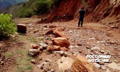 vías vecinales interrumpidas por deslizamientos en Pampas
