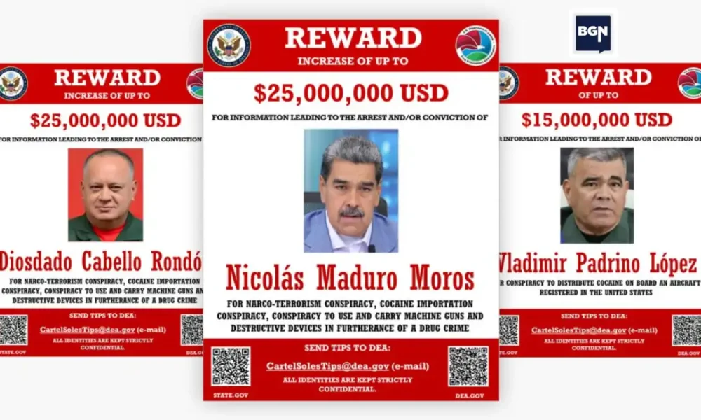 Maduro jura por tercera vez y EE.UU. aumenta recompensa por su captura