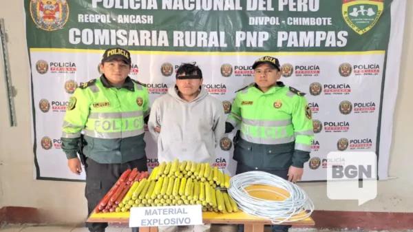 Pallasca: detienen en Pampas a sujeto con explosivos
