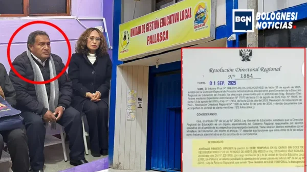 DRE Áncash: cesa por nueve meses a director de UGEL Pallasca por mal uso de camioneta