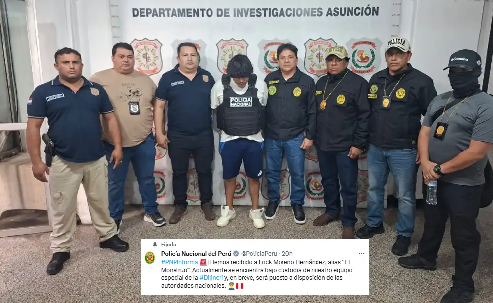 Paraguay desmiente a Perú sobre captura del “Monstruo”