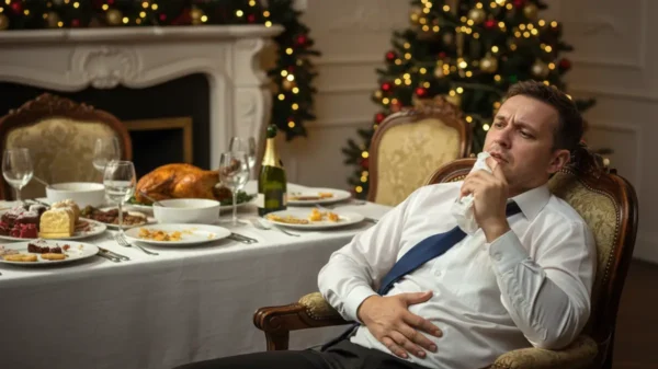 Excesos navideños digestivos afectan el estómago y el hígado durante las fiestas