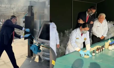 Incineración de drogas en Perú con apoyo de Estados Unidos tras destruir 8,8 toneladas incautadas