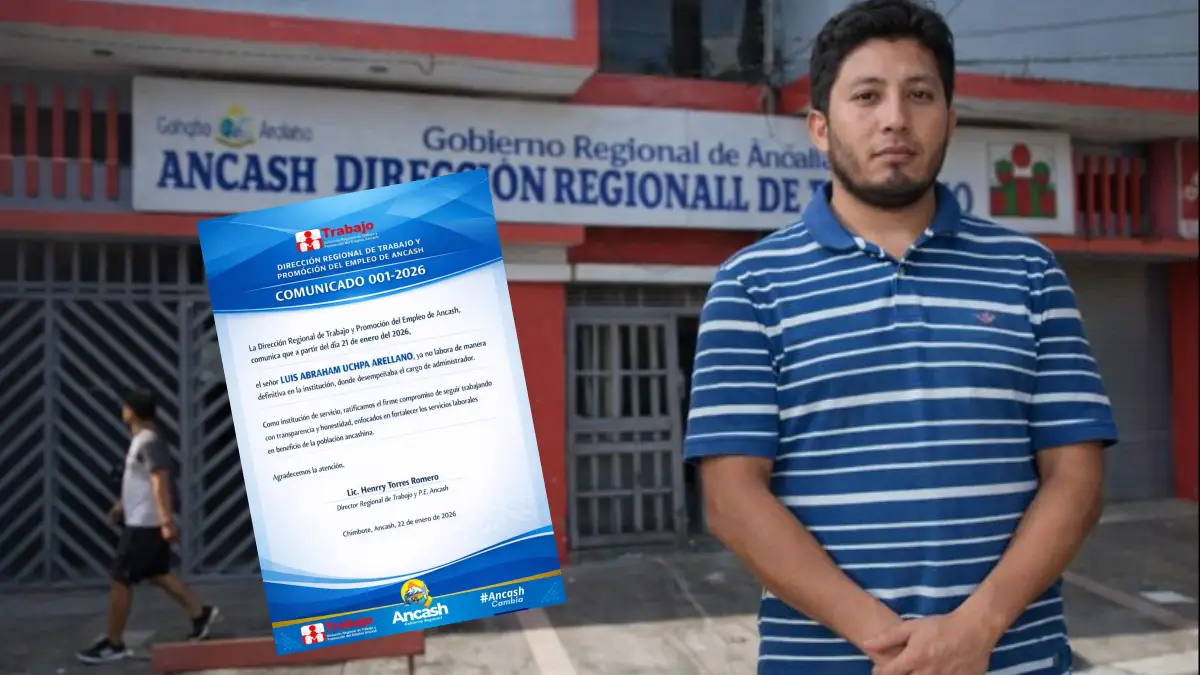 Dirección Regional de Trabajo de Áncash tras destituir a funcionario sentenciado por colusión