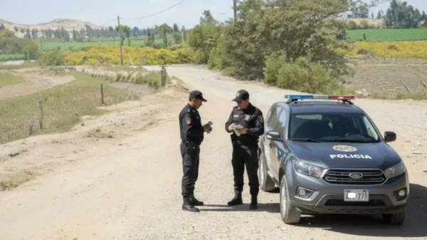 Recreación con inteligencia artificial de policías detenidos por presunta coima en el Santa, Áncash