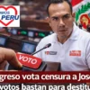 Congreso vota censura a José Jerí y requiere 66 votos para destituirlo