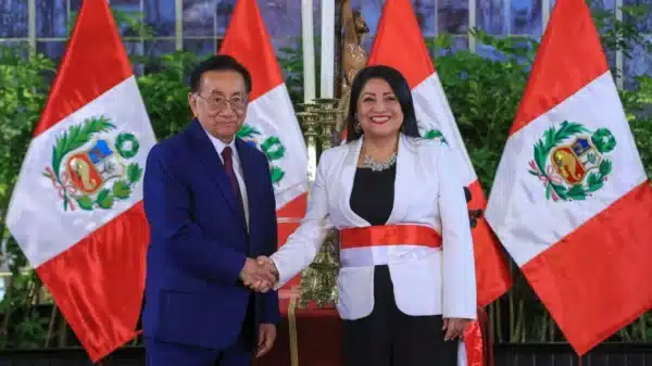 José María Balcázar juramenta a Denisse Miralles como presidenta del Consejo de Ministros en Palacio de Gobierno