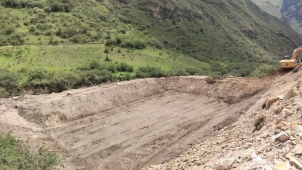 Reservorio Muchugran financiado por Foncodes en Conchucos, Pallasca, con inversión de S/ 13. 4 millones para riego agrícola