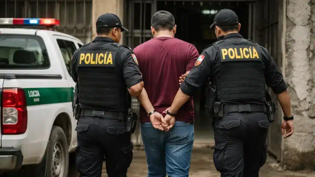 Sujeto detenido en Áncash es conducido por policías tras recibir cadena perpetua por violación en Macate