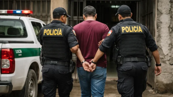 Sujeto detenido en Áncash es conducido por policías tras recibir cadena perpetua por violación en Macate