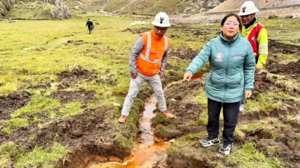 Inspección por presunta contaminación en la laguna Pelagatos en Pampas, Pallasca, Áncash