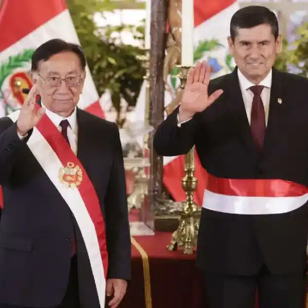 Juramentación del Gabinete Arroyo en el Perú liderado por Luis Enrique Arroyo en Palacio de Gobierno.