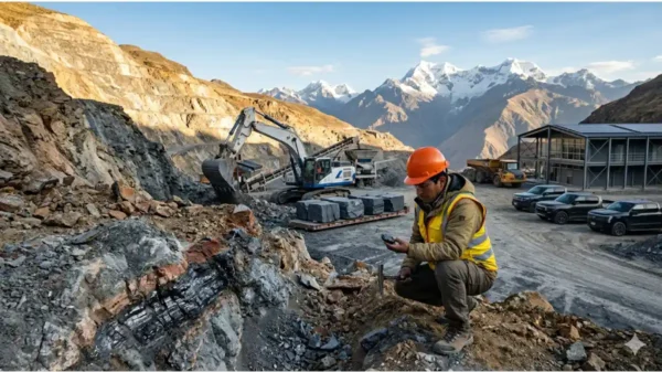 Vista de una mina en la cuenca del Santa donde se halló grafito en Áncash para fabricar baterías de litio.