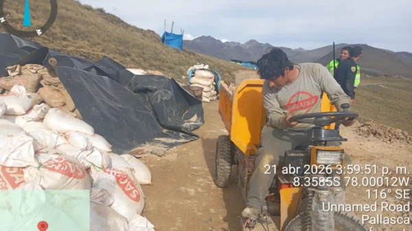 Operativo contra minería ilegal en Pallasca deja 12 detenidos en campamento intervenido en Áncash
