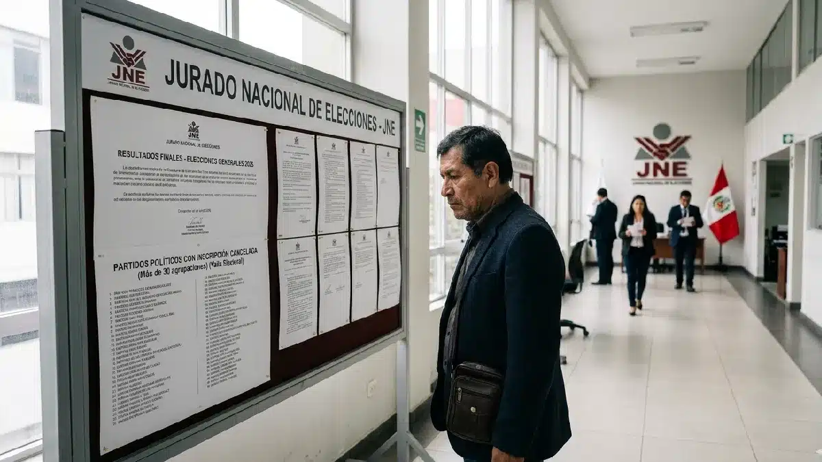 Más de 30 partidos pierden inscripción en Perú tras elecciones 2026