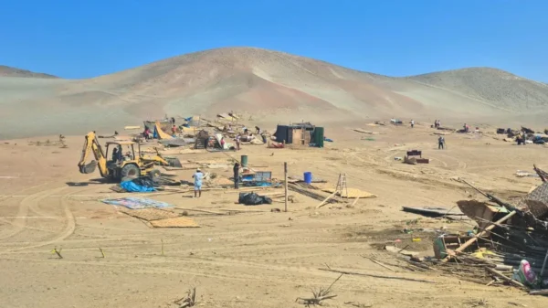 Vista del sitio arqueológico Los Gavilanes en Áncash, Perú, tras la recuperación del terreno ocupado ilegalmente.