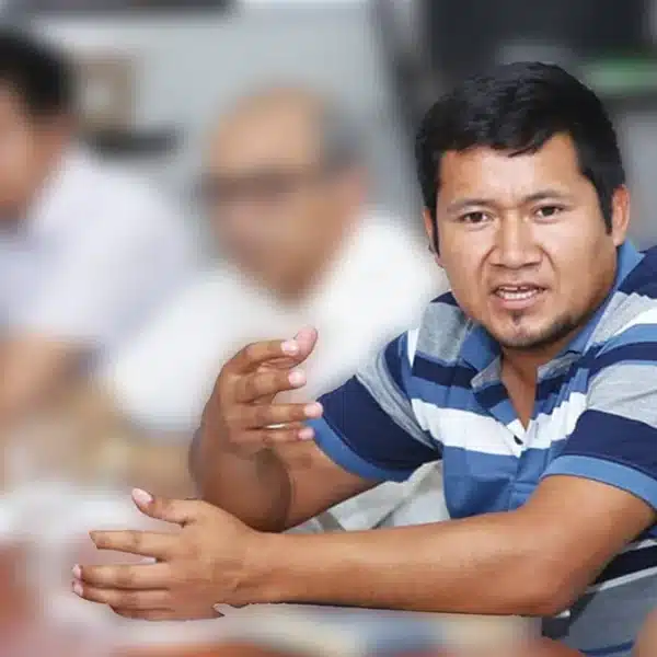 Javier Anticona durante actividad política en Lacabamba rumbo a las elecciones 2026 en Pallasca