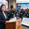 Keiko Fujimori durante actividad política tras sanción de la ONPE a Fuerza Popular por uso irregular de dinero público