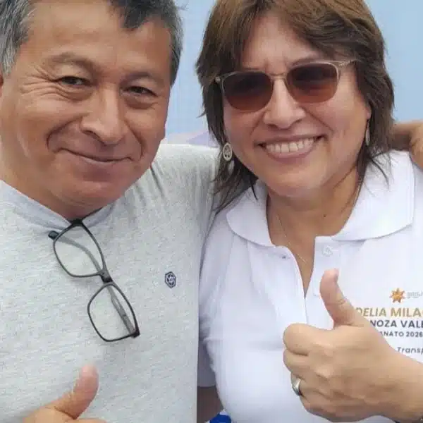 Martín Cabrera tras ser absuelto en juicio por difamación agravada iniciado por Antamina en Huarmey, Áncash.