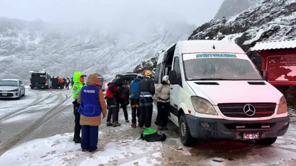 Operativo de seguridad turística en Punta Olímpica, principal acceso al Pico Mateo, en Áncash.