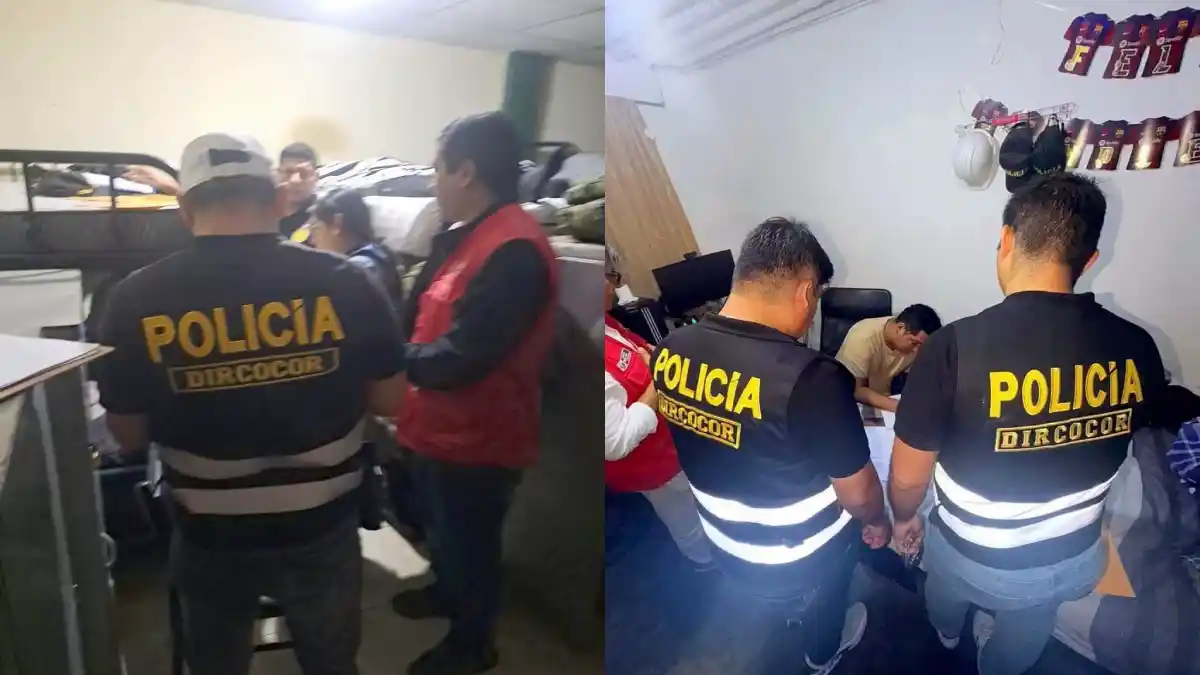 DIRCOCOR y Ministerio Público intervienen vivienda de policías investigados por concusión en Chimbote