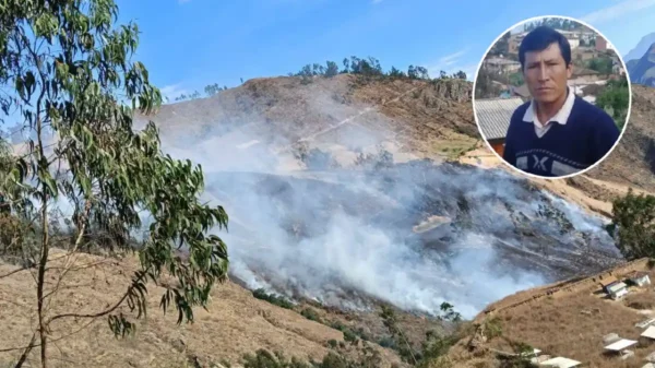 Subprefecto Ángelito Canchis Fernández exhorta a reforzar la prevención tras el incendio forestal en Pallasca.