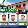 Encuesta Electoral Pallasca 2026 con los cinco candidatos a la Alcaldía Distrital de Pallasca para las Elecciones Regionales y Municipales 2026.