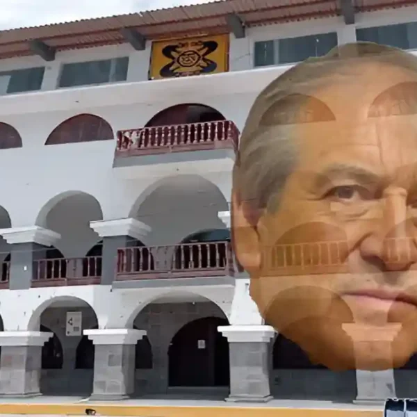 Escuelas de Pallasca en riesgo: fachada de la Municipalidad Provincial y rostro del alcalde Manuel Hidalgo Sifuentes.