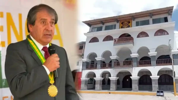 Manuel Hidalgo Sifuentes, alcalde de Pallasca denunciado por explotar a un peón rural frente al municipio de Cabana.