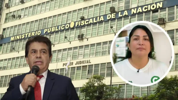 Composición sobre el caso de La China Polo con el Fiscal de la Nación y la sede de la Fiscalía
